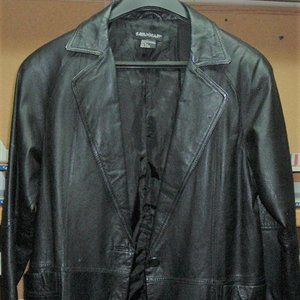 '80s Women's Savannah Black Leather Jacket - M